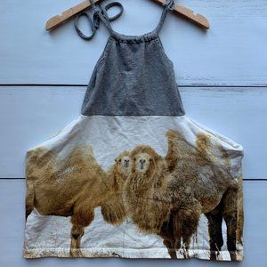 Organic Camels Pockets Dress -Popupshop sz 3-4 EUC